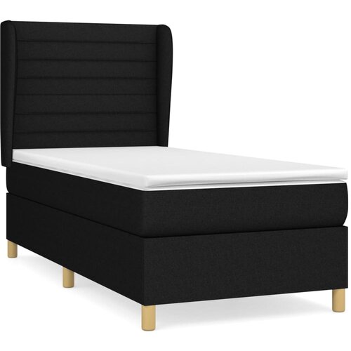 Maison Chic Box spring postelja - Vzmetna postelja z vzmetnico črna 90x200 cm blago SL7210, (21886842) Slike