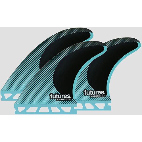 Futures Fins Thruster R4 Blackstix Rake S Fin Set turquoise Cene