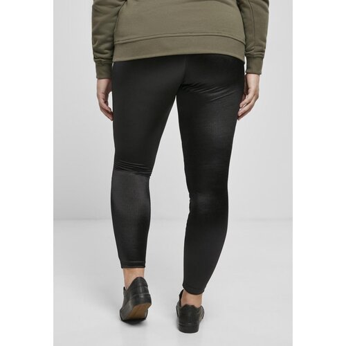 Urban Classics Ladies Shiny Tech Mesh Leggings Black Cene