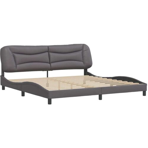  Okvir za krevet s uzglavljem sivi 200x200 cm od umjetne kože Slike