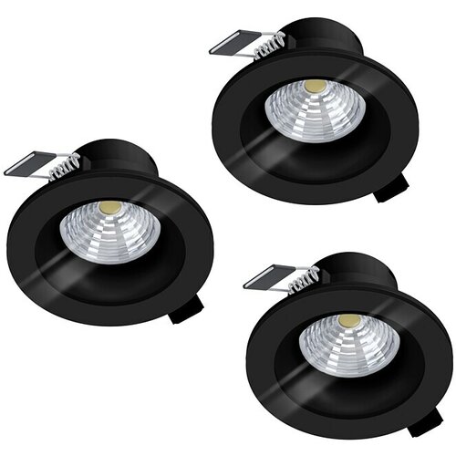 Eglo Set okroglih LED vgradnih svetilk Salabate (18 W, Črna, Nevtralno bela) Slike