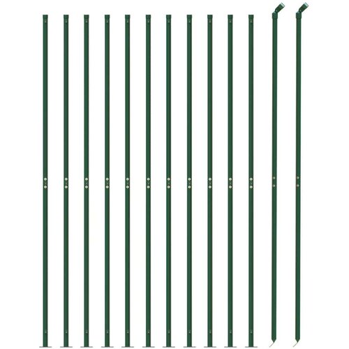 vidaXL Mrezna ograja s prirobnico zelena 1,4x25 m Cene