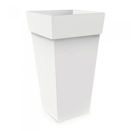 MELROSE visoka kvadratna posuda za biljke Melrose (Vanjska dimenzija (D x Š x V): 40 x 40 x 50 cm, Plastika, Bijele boje) Cijene