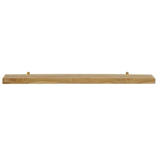  Zidne police 2 kom 110 x 15 x 4 cm od masivne tikovine Slike