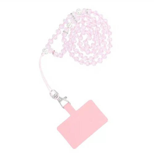  Privjesak za telefon CRYSTAL DIAMOND / dužina kabla 74cm (37cm u omči) / oko vrata svijetloružičasta Slike