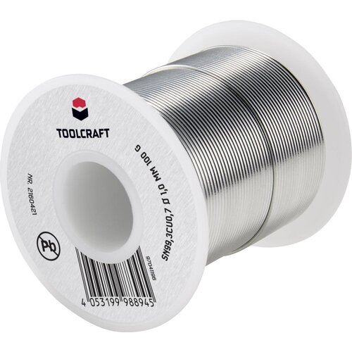 Toolcraft spajkalna žica\, neosvinčena tuljava Sn99\,3Cu0\,7 ROL1 100 g 1 mm, (20428526) Cene