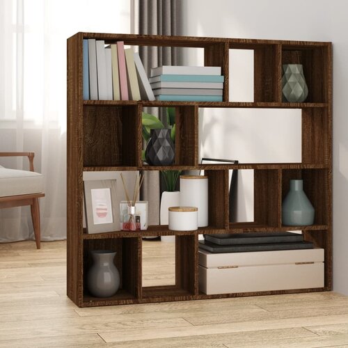 The Living Store Knjižna omara/pregrada rjav hrast 105x24x102 cm - Knjižna Omara, (21431763) Slike