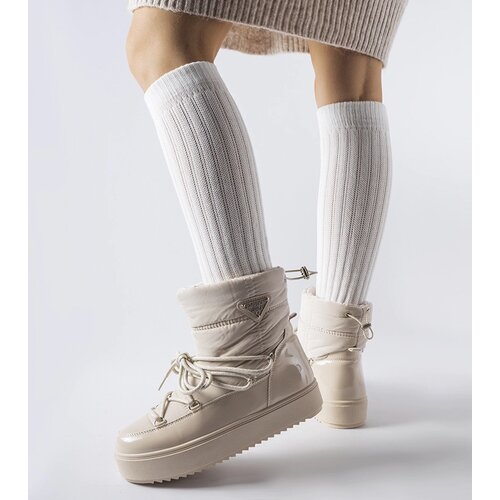 Gemre Beige insulated snow boots with elastic Oslavia Cene