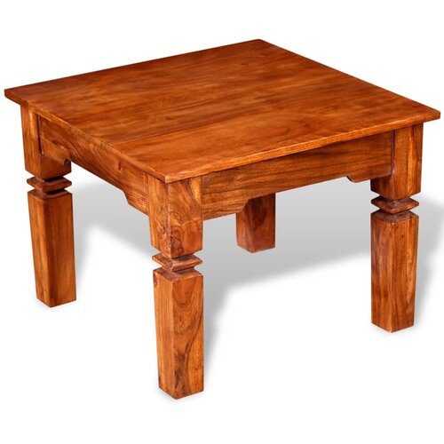 Maison Chic Klubska mizica - kavna mizica - Nizka mizica iz trdnega lesa 60x60x45 cm, (21754383) Slike