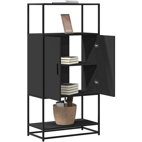 VidaXL Visoka ploča crna 68x35x139 cm Konstruirano drvo i metal Slike