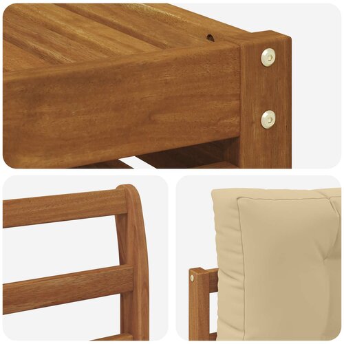  Set vanjskih sofa 8 kom. Prirodna i bež Slike