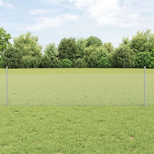 Ograje Posts 11 pcs U-Kanal 60 cm Pocinkano jeklo, &amp;Scaron;esterokotna ograja 0.5x100 m Pocinkano jeklo Slike