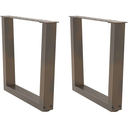  noge jedilne mize v-oblika 2 kosa naravno jeklo 50x(42-43,3) cm Cene