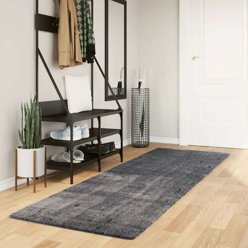 Preproga HUARTE s kratkimi vlakni pralna antracit 80x250 cm Cene