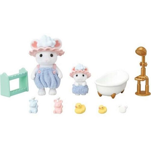  Zglobna figura Sylvanian Families Ba&amp;ntilde;o de malvaviscos de los hermanos ratones Životinje Slike