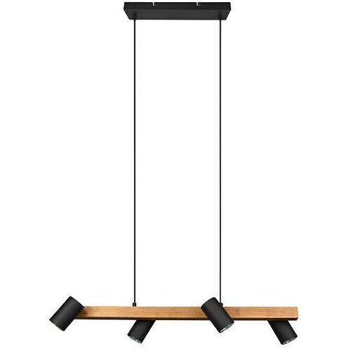 Trio Leuchten Marley Visilica (140 W, D x Š x V: 20 x 80 x 150 cm, Crna/drvo, GU10, Broj žarulja: 4 Kom.) Cijene