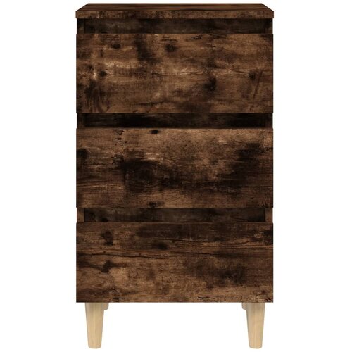  Noćni ormarići s drvenim nogama 2 kom boja hrasta 40x35x69 cm Slike