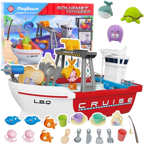 Lean Toys Interaktivna otro&scaron;ka ribi&scaron;ka ladja z vodnim sistemom in dodatki Cene