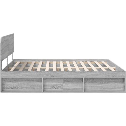  Okvir za krevet s uzglavljem Siva Sonoma 180 x 200 cm Slike