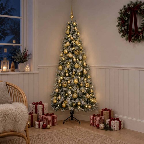  Umjetno božićno drvce s kuglicom 150 cm 150 LED lampica Slike