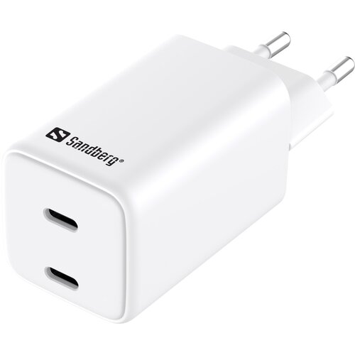 Sandberg AC Charger Dual USB-C PD65W EU Slike