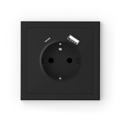 Commel USB vtičnica Adria (Črna, Plastika, Podometna montaža) Cene