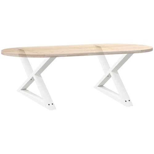  Noge za stolić za kavu 2 kom bijele 70x(42-43 3) cm čelik Slike