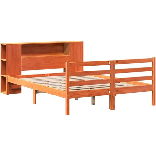 vidaXL Krevet s regalom za knjige bez madraca 120 x 190 cm od borovine Cijene