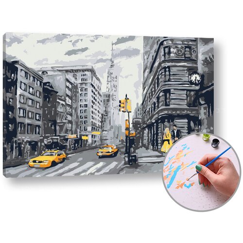  Slikanje brojevima CITY LIFE - srednje težine | 60x40 cm - rastegnuto platno na okviru Cijene