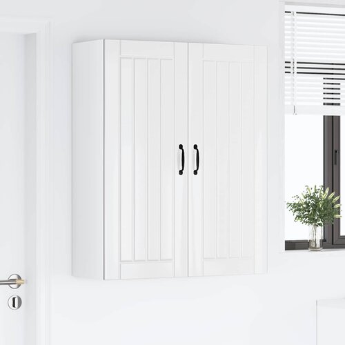  Ormar za Zid Lucca Bijela visokog sjaja 80 x 31 x 100 cm Slike