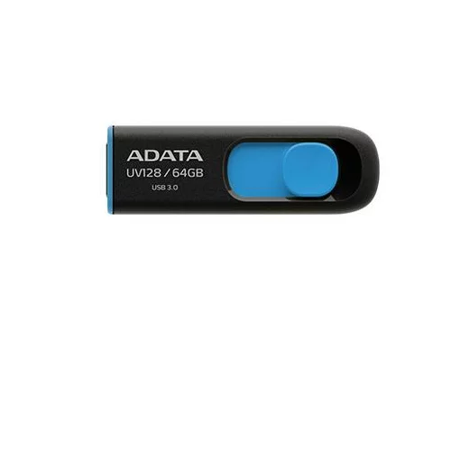 Adata UV128 USB KLJUČ 64GB ČRNO-MODER (616382)