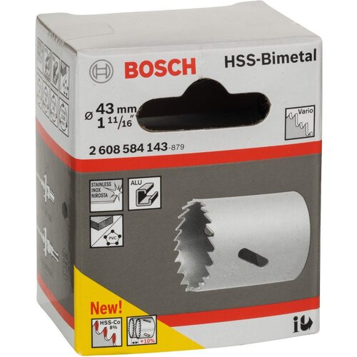 Bosch testera za otvore HSS-bimetal za standardne adaptere 43 mm, 1 11/16&amp;quot; - 2608584143 Slike