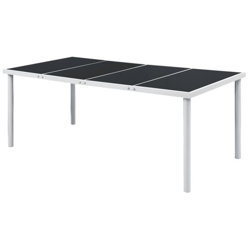  Vrtni stol 190 x 90 x 74 cm crni čelični Slike