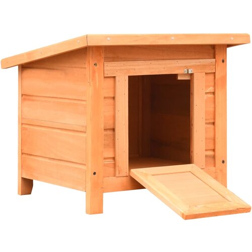 vidaXL Kućica za mačke od masivne borovine i jelovine 50 x 46 x 43,5 cm Cijene