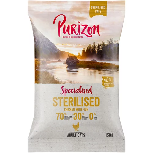 Purizon Adult Sterilised piščanec & riba - brez žit - 150 g