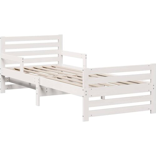  s produžetnim madracem s uzglavljem Bijelo 80 x 200 cm Slike