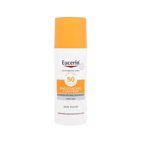 Eucerin Sun Protection Photoaging Control Sun Fluid vodootporno proizvod za zaštitu lica od sunca 50 ml za žene