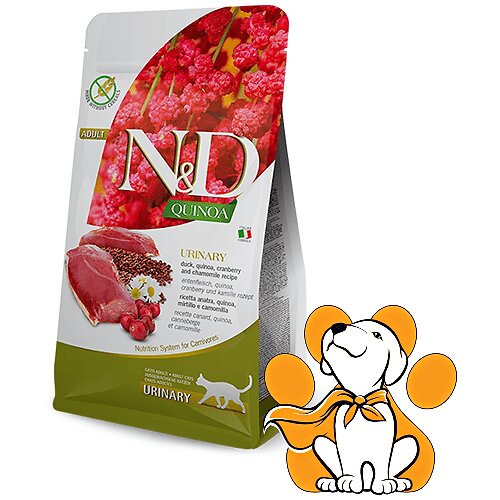 N&amp;amp;d Suva hrana za mačke sklone urinarnim ploblemima - pačetina, kinoa, brusnica i kamilica 5kg Slike