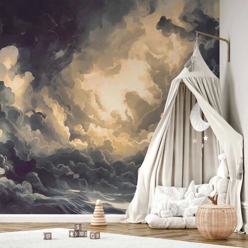  Foto tapeta - Epic Light Play: The Sun Battling for Dominance Over the Clouds 500x350 Cijene