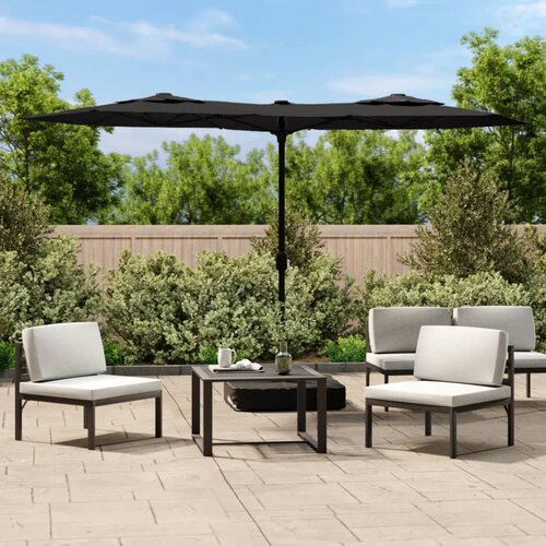 vidaXL Dvostruki suncobran crni 316 x 240 cm Cijene