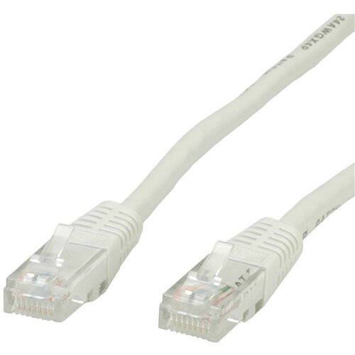 Value 21.99.0503 RJ45 omrežni kabel\, Patch kabel CAT 5e U/UTP 3.00 m siva 1 kos, (20420841) Cene