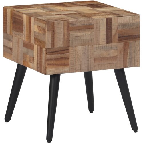 vidaXL Stranska mizica 40x40x45 cm trdna predelana tikovina Cene