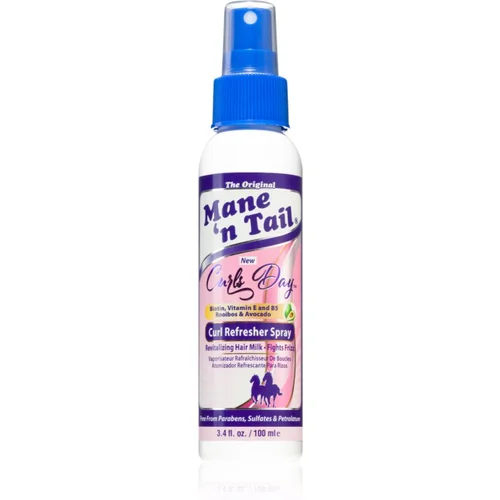 Mane'n Tail Curls Day Refresher Spray sprej za stiliziranje za valovitu i kovrčavu kosu 100 ml