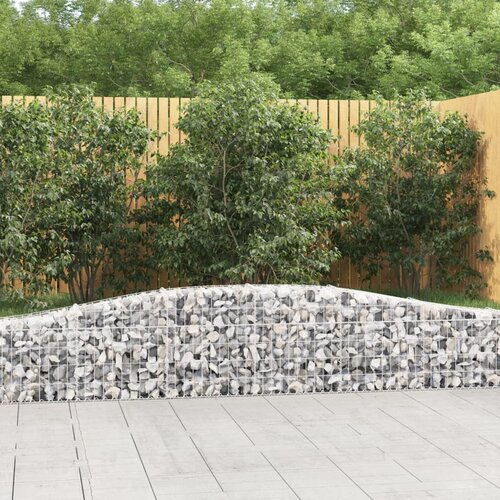  Lučne gabionske ko&scaron;are 4 kom 400x30x40/60 cm pocinčano željezo Cijene