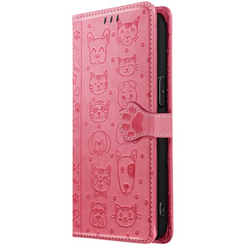 AVIZAR Ohi&scaron;je za iPhone 16e Design Cat and Dog Wallet Flap, Roza, (5000014737) Cene