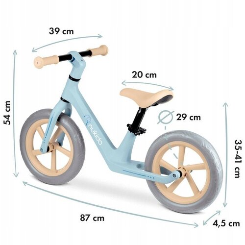 Nukido Light Flee 12&amp;quot; dječji bicikl bez pedala, bež-plavi Slike