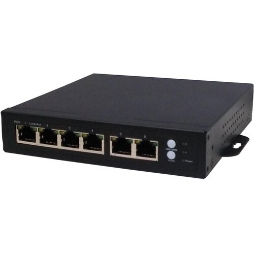 Amiko Home PoE Mrežni Switch, 6 Port RJ-45, 4 PoE, Rack Ugradnja, POE SWITCH 4CH+2 Slike
