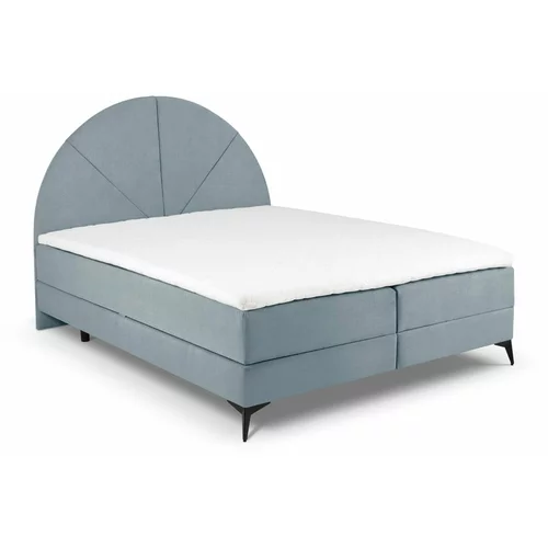 Cosmopolitan Design Svjetloplavi boxspring krevet s prostorom za pohranu 180x200 cm Sunset -