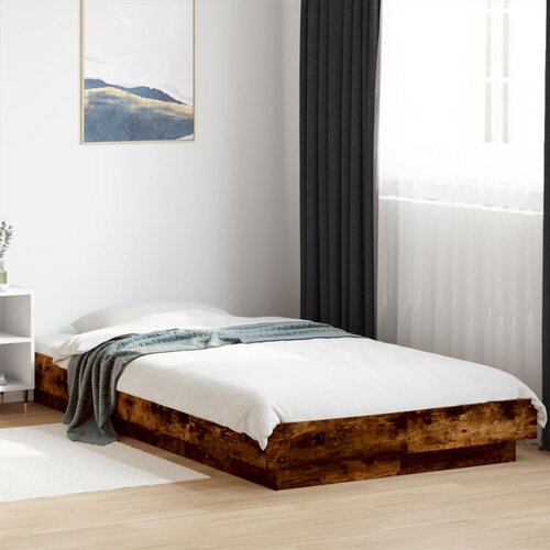 Furnova Posteljni okvir z LED lučkami dim. hrast 100x200 cm inž. les, (21934553) Slike