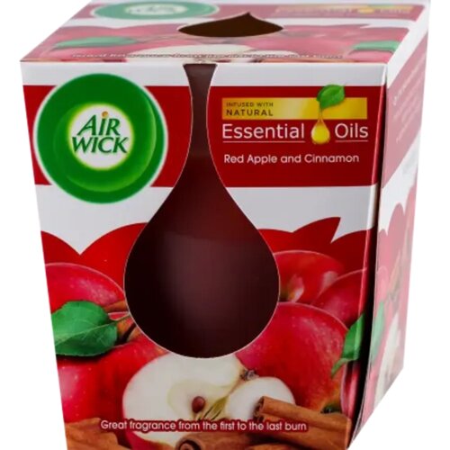 Air Wick Essential Oil Red Apple & Cinnamon dišeča sveča 105 g Cene